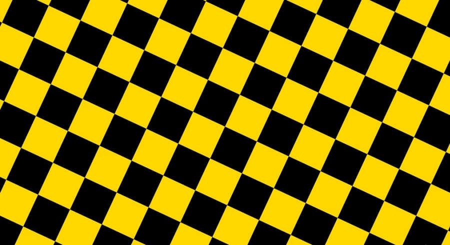 YELLOW AND BLACK CHECKED BACKGROUND 