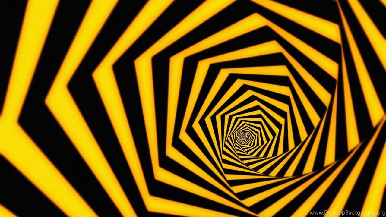 YELLOW AND BLACK OPTICAL ILLUSION BACKGROUND