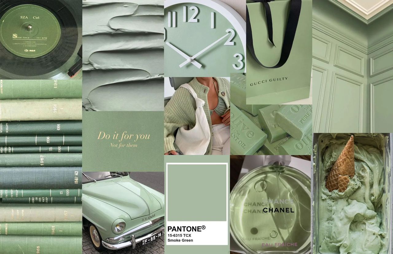 PANTONE COLOUR SAGE GREEN AESTHETICS