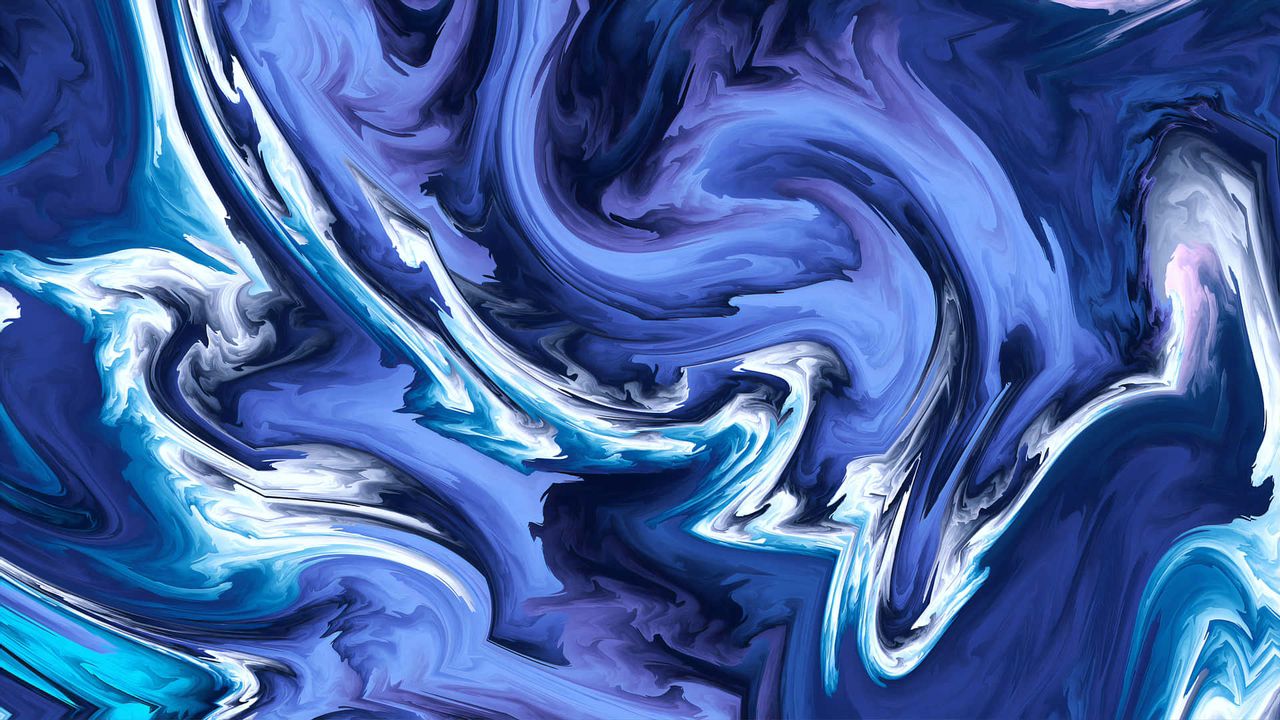 BLUE ABSTRACT LIQUID ART