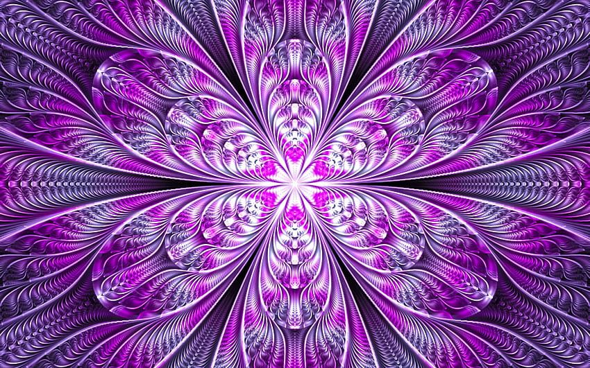 FRACTAL PRURPLE FLOWER